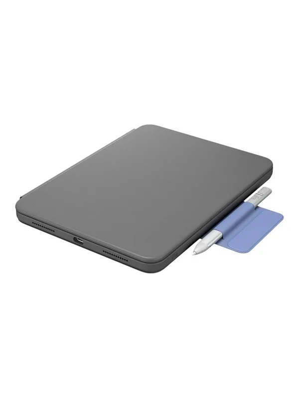 Logitech Rugged Folio - keyboard and folio case - QWERTZ - Swiss - graphite Input Device - Tastatur & Foliosett - Sveitsisk - Grå
