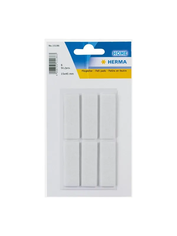 HERMA Protectiv feltpads white 15 x 45 mm