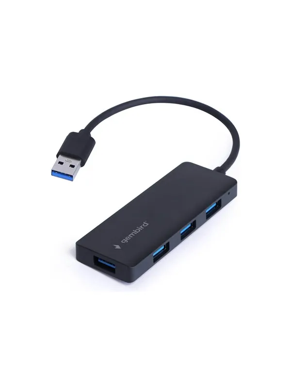 Gembird UHB-U3P4-03 - hub - 4 ports USB-hub - 4 porter - Svart