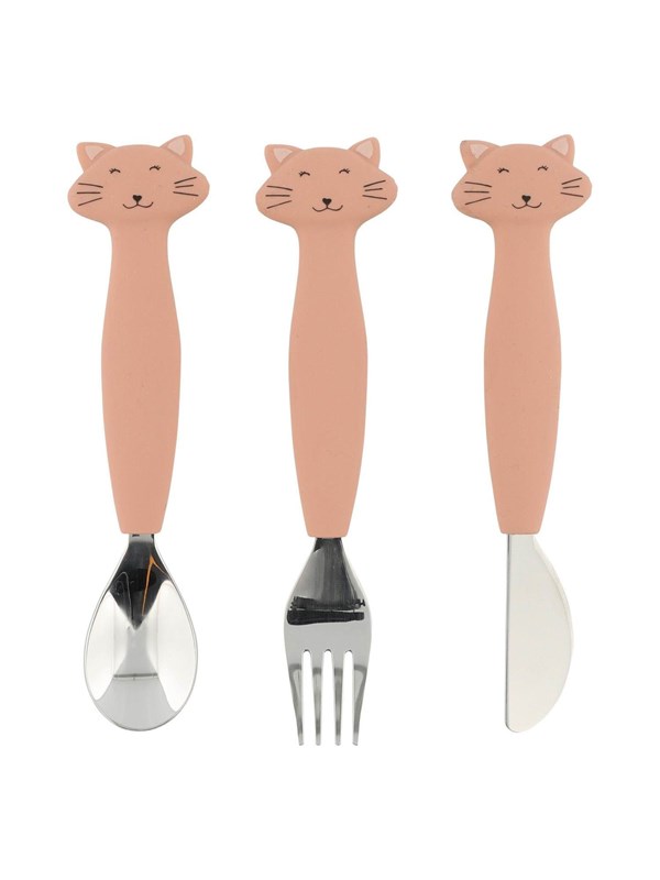 Trixie Baby Silicone Dining Set - Mrs. Cat 3pcs.