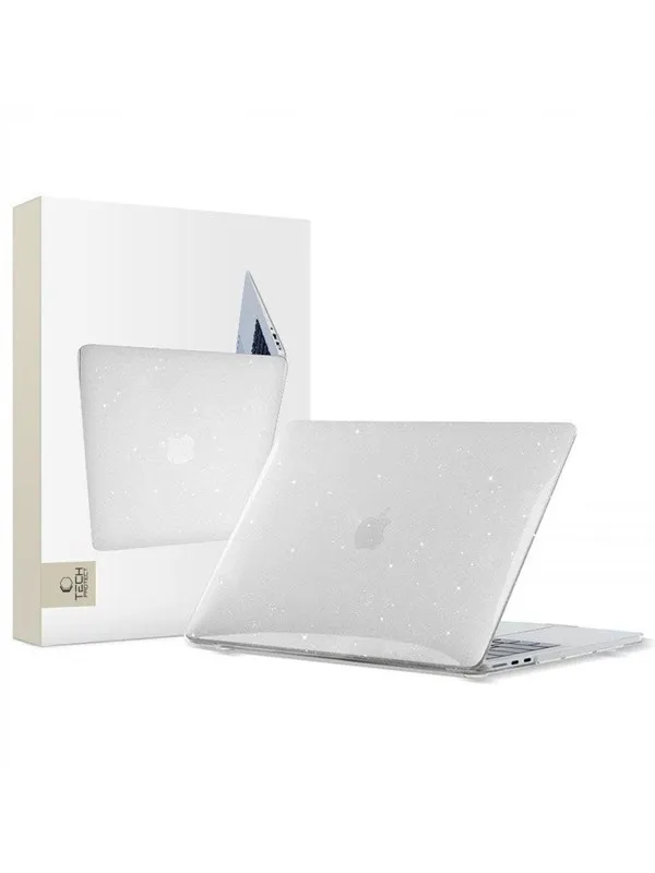 Tech-Protect  SmartShell Case for MacBook Air 13" M2 / M3 / 2022-2024 - Clear Glitter