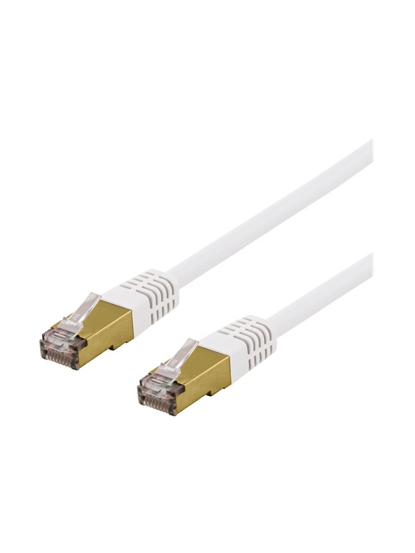 Deltaco SFTP-65VAH - patch cable - 5 m - white - Hvit - 5m