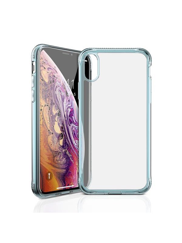 ITSKINS NANO ICE cover for iPhone XR®. Light blue and transparent