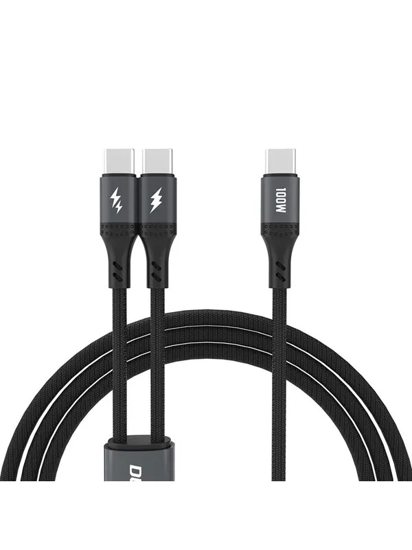 Dudao L3F 2in1 Cable 100W 1.2m 2 x USB-C - Black