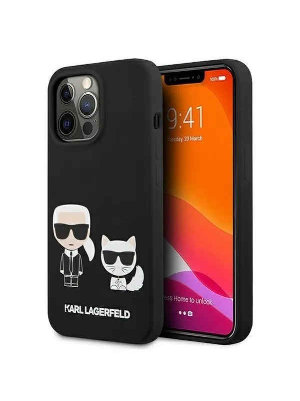 Karl Lagerfeld KLHCP13LSSKCK iPhone 13 Pro / 13 6.1" hardcase black/black Silicone Karl & Choupette