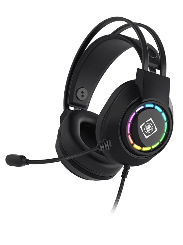 Deltaco DH220 USB Stereo Gaming-headset RGB, Svart