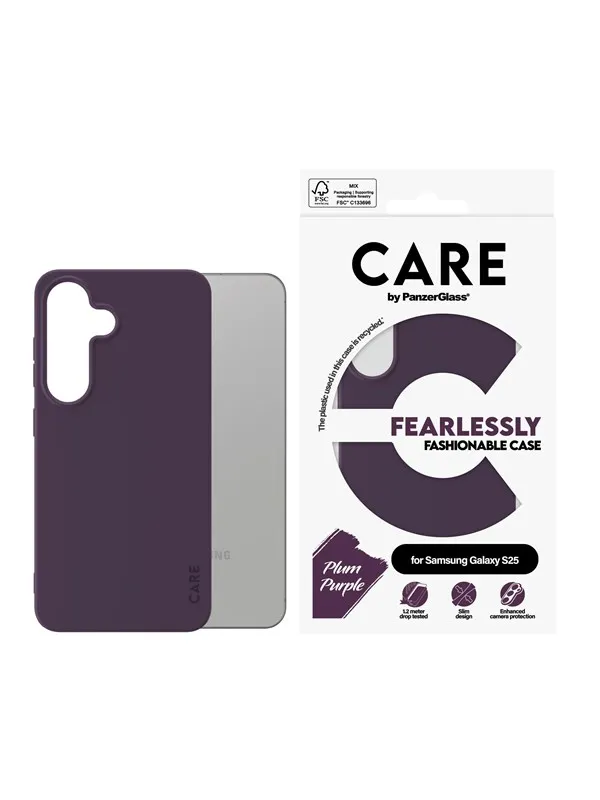 CARE by PanzerGlass Fashionable Case Plum Purple Samsung Galaxy S25