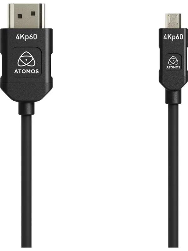 Atomos 4K60P HDMI Silicon Cable - Mini HDMI to Full-HDMI 45cm