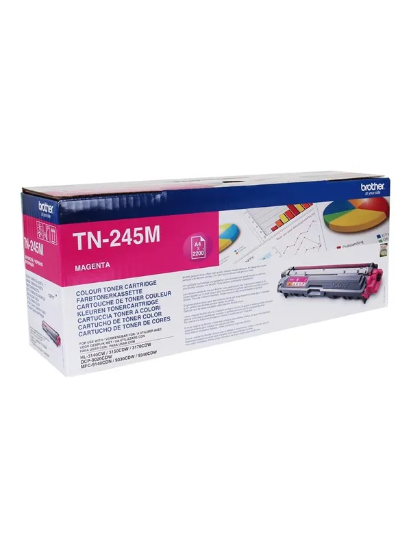Brother TN245M / TN 245M Magenta Toner - Laser toner Rød