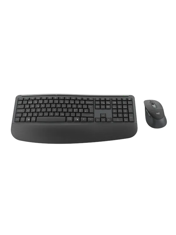 Logitech Signature Comfort Plus MK880 - Graphite - Tastatur & Mussett - Dansk/norsk/svensk/finsk - Grå