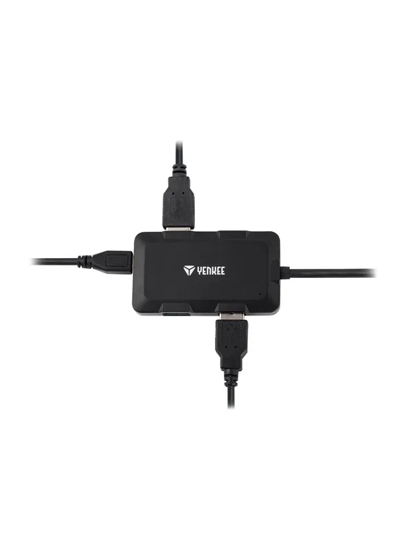 Yenkee YHB 4341BK - hub - 4 ports USB-hub - 4 porter - Svart