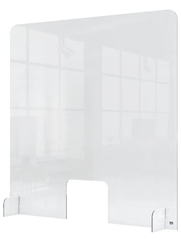 Nobo Skrankedeler akryl med åbning 70x85cm