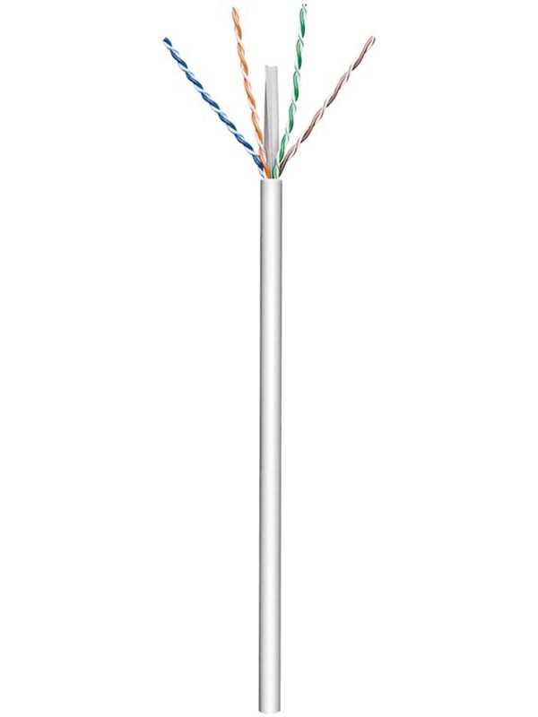 Pro CAT 6 network cable U/UTP grey 100 m - CU AWG - Grå - 100m