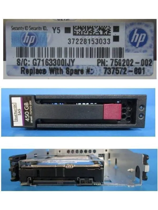 HP E Dual Port Enterprise - 450GB - Harddisk - 737572-001 - SAS3 - 3.5" LFF