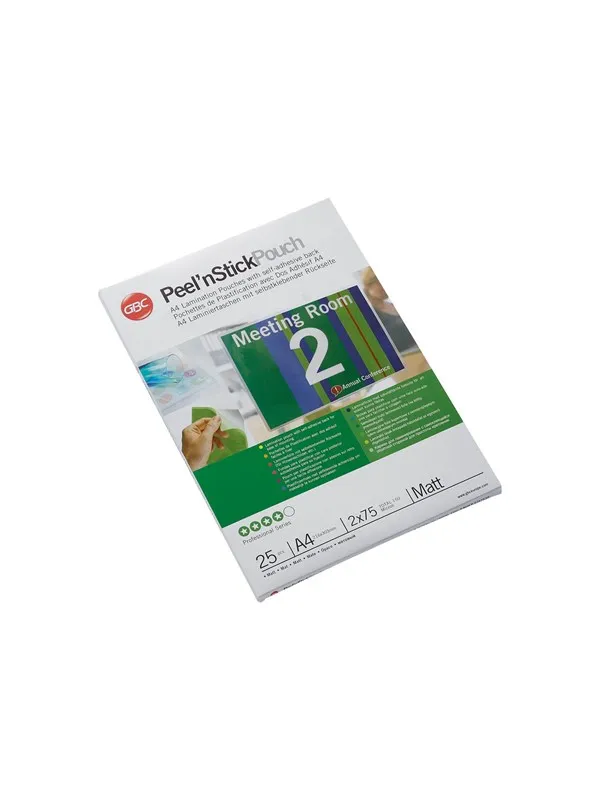 GBC Peel'n Stick - 25-pack - matte - A4 - lamination pouches