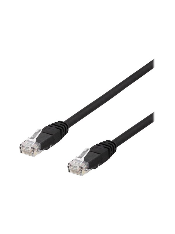 Deltaco TP-620SAU - patch cable - 20 m - black - Svart - 20m