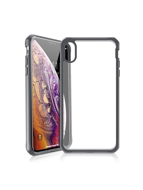 ITSKINS HYBRID FROST cover for iPhone XS / X® - Black and transparent