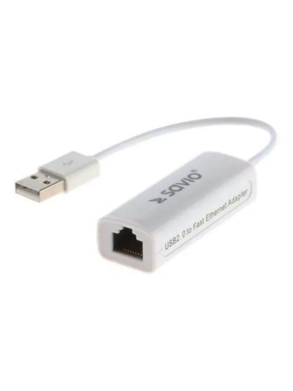 Savio CL-24 - network adapter - USB 2.0 - 10/100 Ethernet x 1