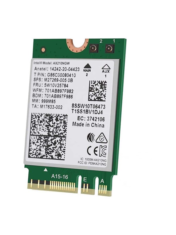Intel AX210 Wi-Fi 6E 2x2 R2 + BT 5.3 / M.2 2230 / With vPro