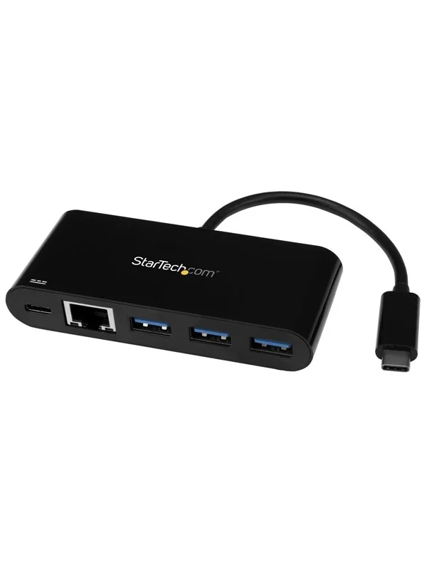 StarTech.com US1GC303APD USB-C to Ethernet Adapter with 3-Port USB 3.0 Hub and Power Delivery