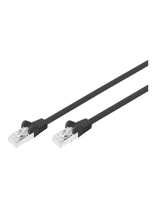 DIGITUS patch cable - 10 m - black - Svart - 10m