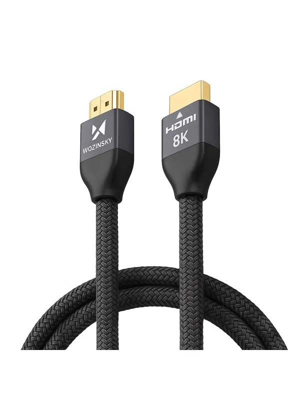Wozinsky HDMI 2.1 Cable 8K 60 Hz 48 Gbps / 4K 120 Hz / 2K 144 Hz 2 m Silver (WHDMI-20)