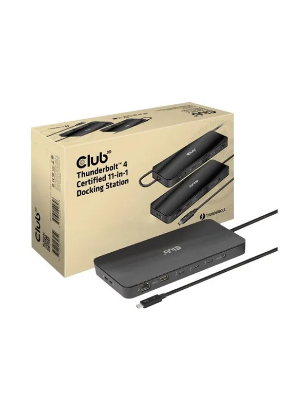 Club 3D - docking station - USB-C / Thunderbolt 3 / Thunderbolt 4 - 3 x Thunderbolt 4 - GigE