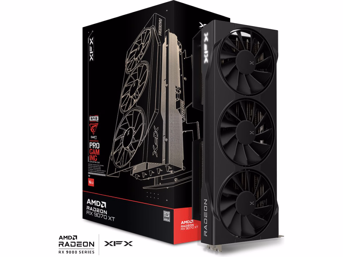 XFX Swift AMD Radeon RX 9070XT Triple fan Gaming Edition 16GB GDDR6