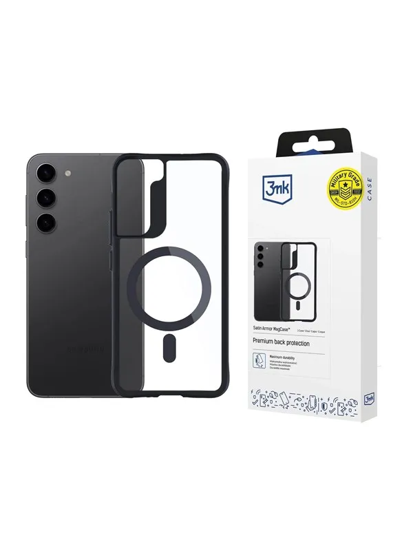 3mk Satin Armor MagCase for Samsung Galaxy S23 5G - Transparent