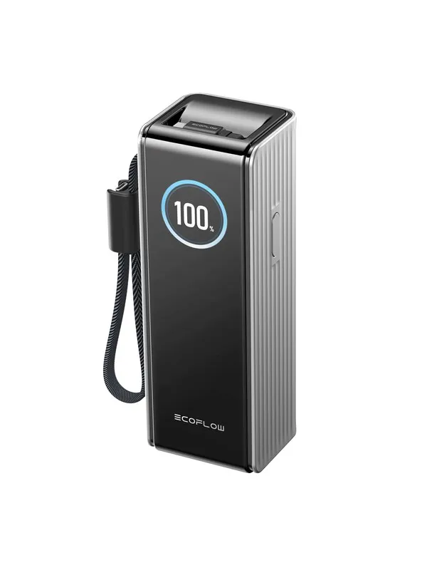 EcoFlow RAPID 25K 170W - 2x Built-in 100W USB-C Cables Nødlader - Sølv - 25000 mAh