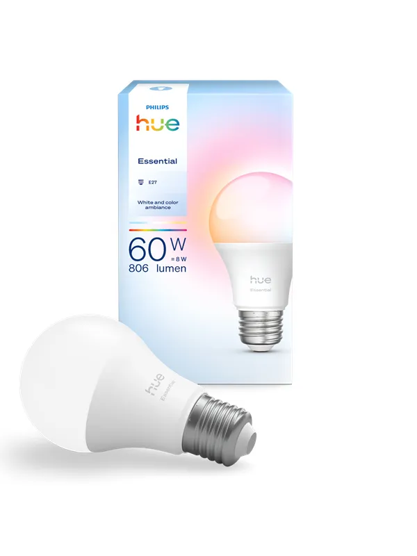 Philips Hue Essential A60 - E27 smartlyspære - 806 lm - 8 W