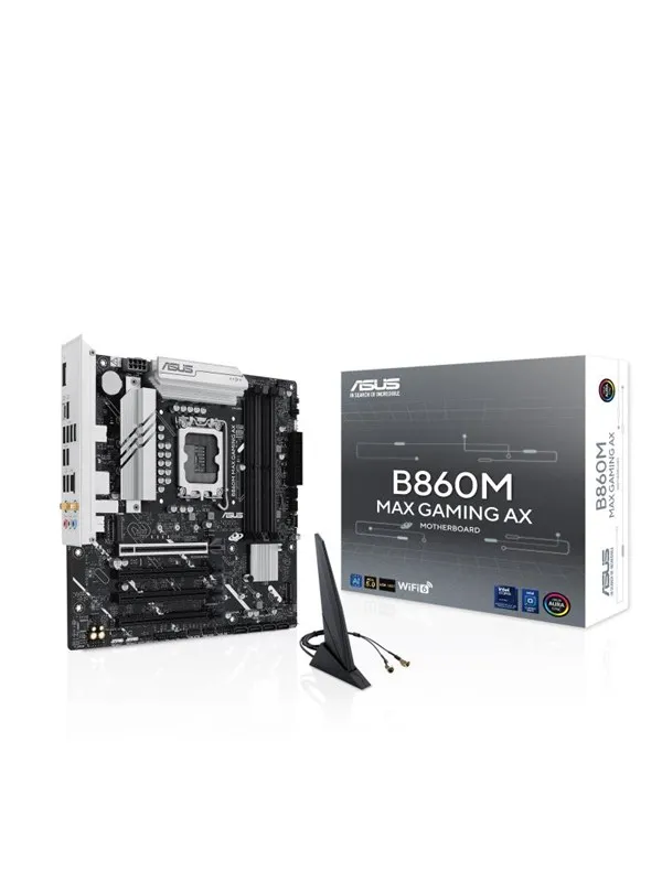 ASUS B860M MAX GAMING AX Hovedkort - Intel B860 - Intel LGA1851 socket - DDR5 RAM - Micro-ATX