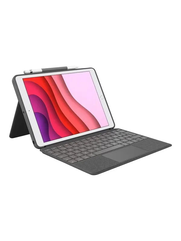 Logitech Combo Touch for iPad 10.9" (10th gen) - Oxford Grey - US - Tastatur & Foliosett - Engelsk (USA) - Grå