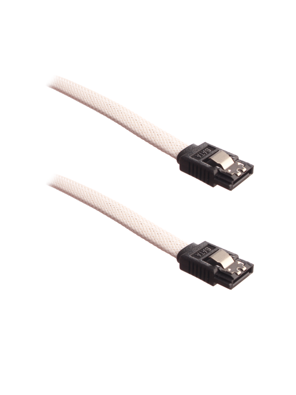 DUTZO Sleeved SATA kabel - Hvit - 1.03 m