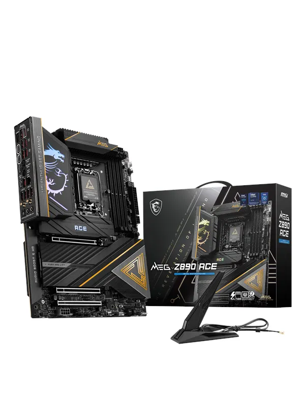MSI MEG Z890 ACE Hovedkort - Intel Z890 - Intel LGA1851 socket - DDR5 RAM - ATX