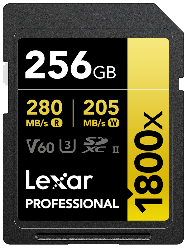 Lexar Professional Gold 1800x SD - 280MB/s - 256GB