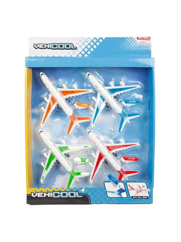 Toi-Toys - Vehicool Pull Back Airplanes 4pcs.