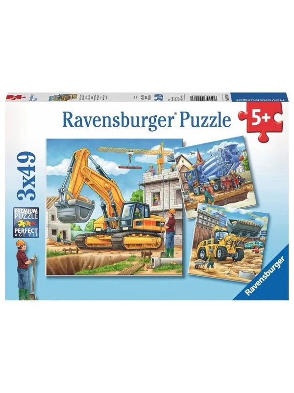 Ravensburger Large Construction Vehicles 3x49st.