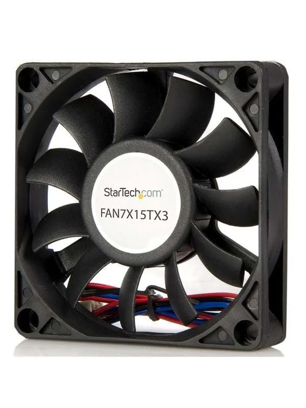 StarTech.com 70x15mm Replacement Ball Bearing Computer Case Fan w/ TX3 Connector - Kabinettvifte - 70mm - Svart