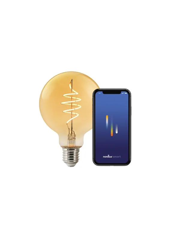Nordlux Smart E27 G95 Deco Lyspære Ravfarvet