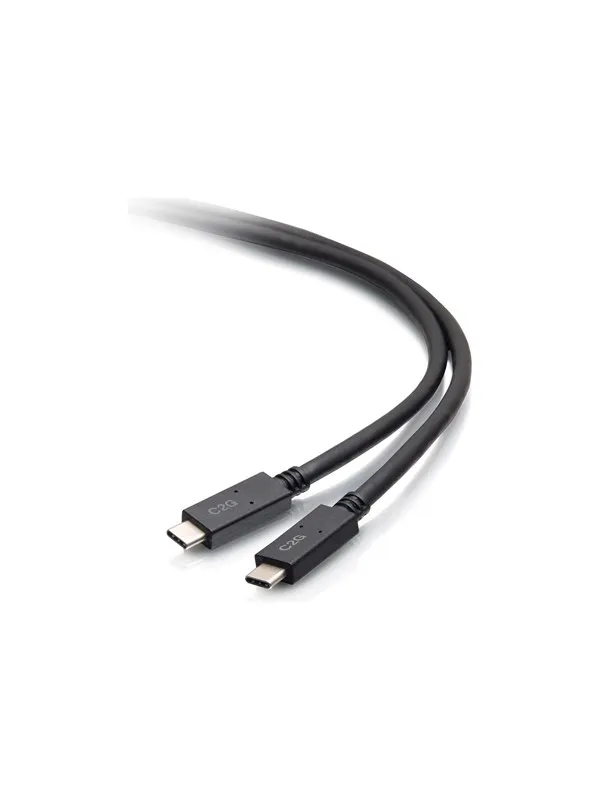 C2G 6ft (1.8m) USB-C Male to USB-C Male Cable (20V 5A) - USB 3.2 Gen 1 (5Gbps) - USB-C cable - 24 pin USB-C to 24 pin USB-C - 1.8 m