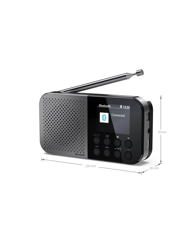 Sharp Osaka DR-P520 - DAB portable radio - no operating system - DAB/DAB+/FM - Mono