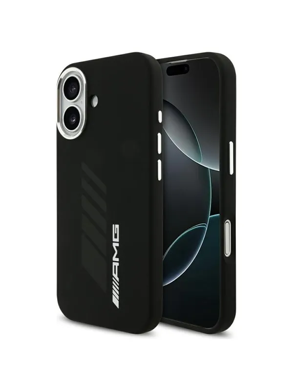 Mercedes  AMG Silicone Oversize Rhombs MagSafe Case for iPhone 17 - Black