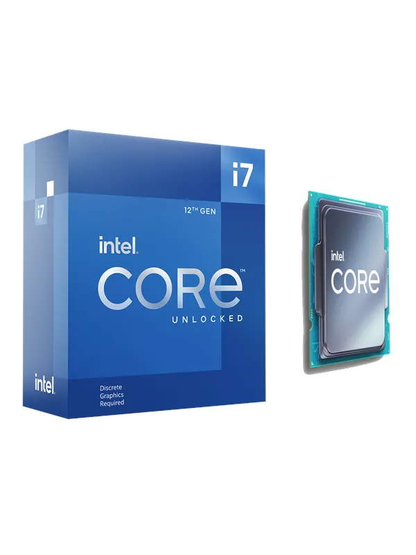 Intel Core i7-12700KF Alder Lake Prosessor/CPU - 12 kjerner - 3.6 GHz - Intel LGA1700 - Intel Boxed (uten kjøler)