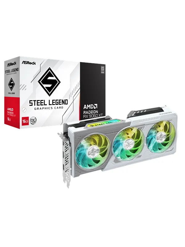 ASRock Radeon RX 9060 XT Steel Legend - 16GB GDDR6 RAM - Grafikkort