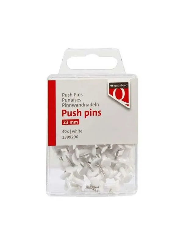 Quantore - Pushpins White 40 pcs.