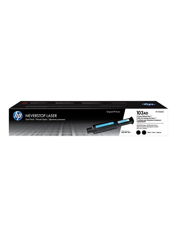 HP W1103AD / 103AD 2-Pack Reload Kit Black Toner