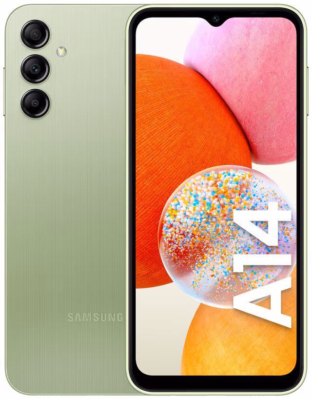 Samsung Galaxy A14 smarttelefon 4/64GB (grønn)