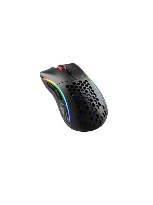 Glorious Model D- Wireless - Matte Black - Gaming mus - Optisk - 6 - Svart med RGB-lys