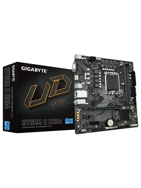 GIGABYTE B760M H DDR4 Hovedkort - Intel B760 - Intel LGA1700 socket - DDR4 RAM - Micro-ATX
